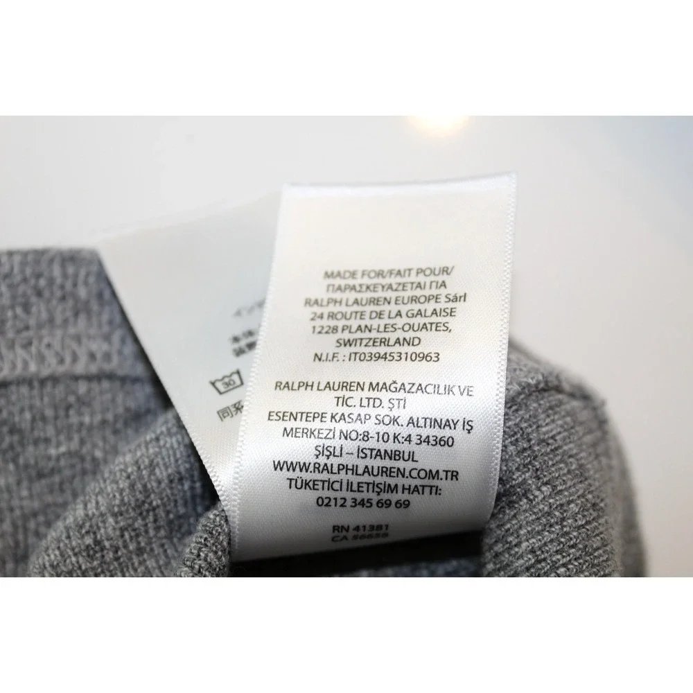 Polo Ralph Lauren Men's‎ Sweater Gray Crew Neck 100% Cotton Size M